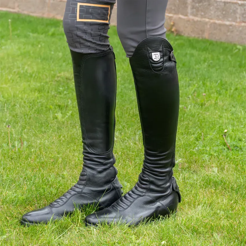 Tucci Harley Tall Unisex Riding Boots - Short Leg - Black-3