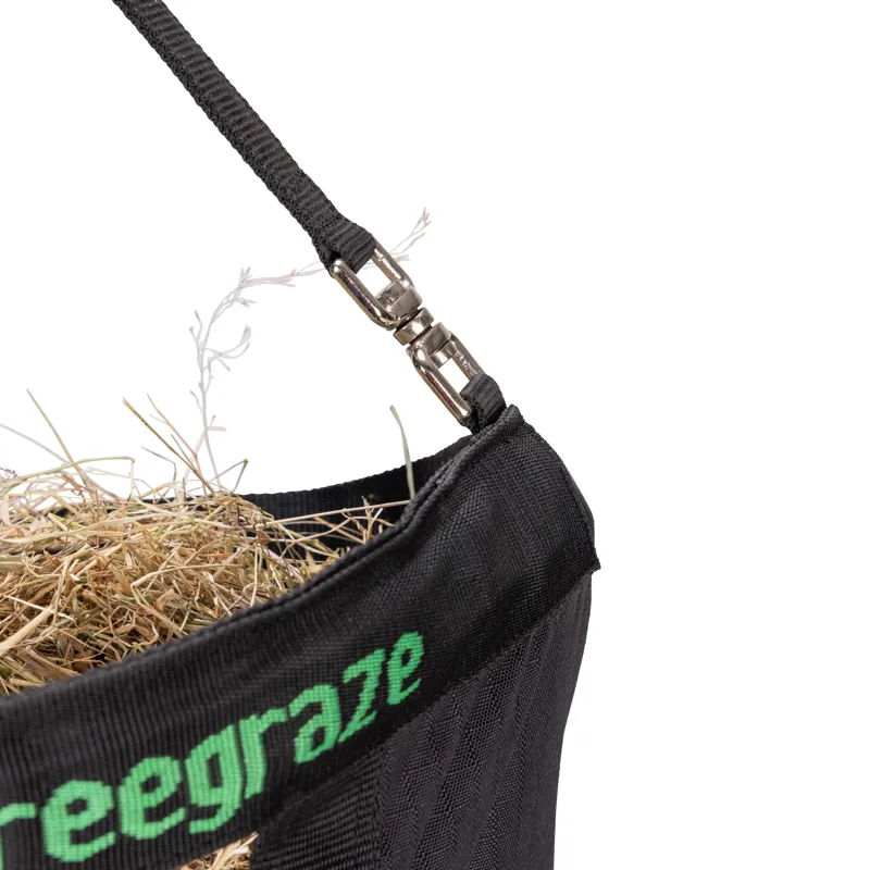 FreeGraze Deluxe Front Web Hay Bag - Black-7