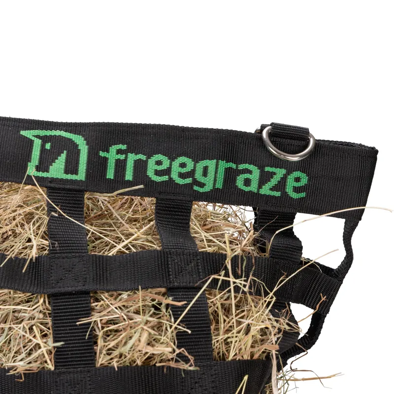 FreeGraze Slow Feed Web Hay Bag - Black-2