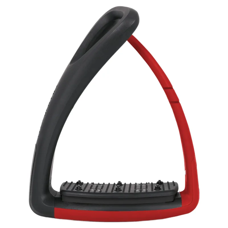 Freejump SoftUp Pro Stirrups -  Black/Hot Pepper Red-1