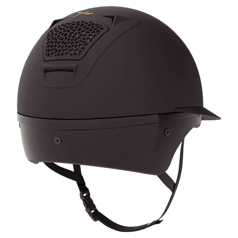 Freejump Voronoi Wide Peak Riding Hat - Black Matte-1