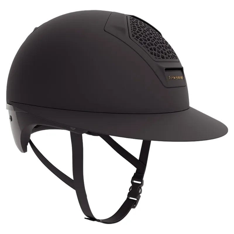 Freejump Voronoi Wide Peak Riding Hat - Black Matte