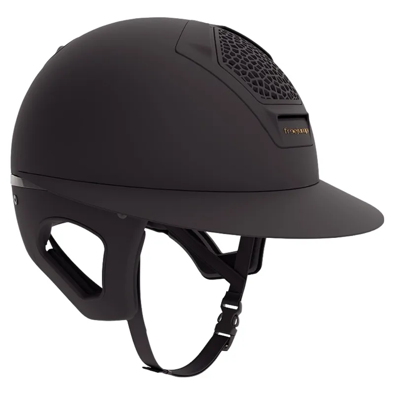 Freejump Voronoi Wide Peak Temple Protection Riding Hat - Black Matte
