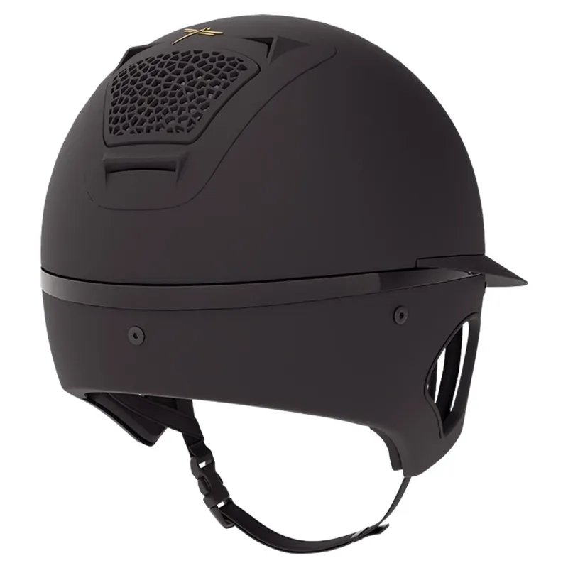 Freejump Voronoi Wide Peak Temple Protection Riding Hat - Black Matte-1