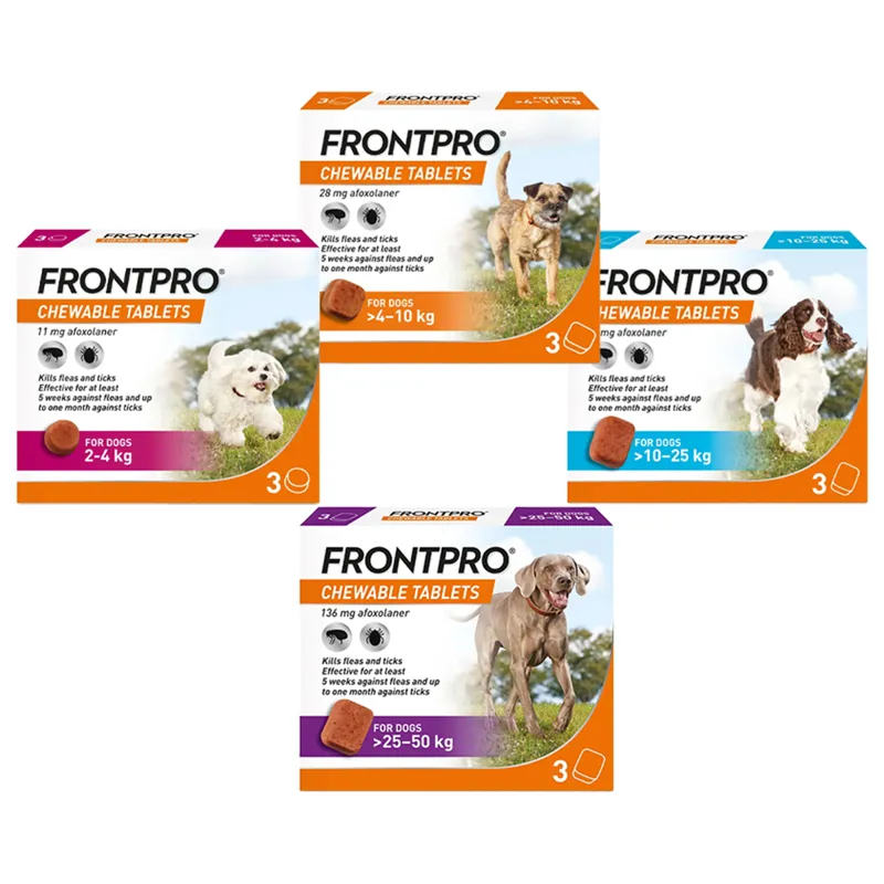 Frontline FrontPro Flea and Tick Chewable Tablets for Dogs