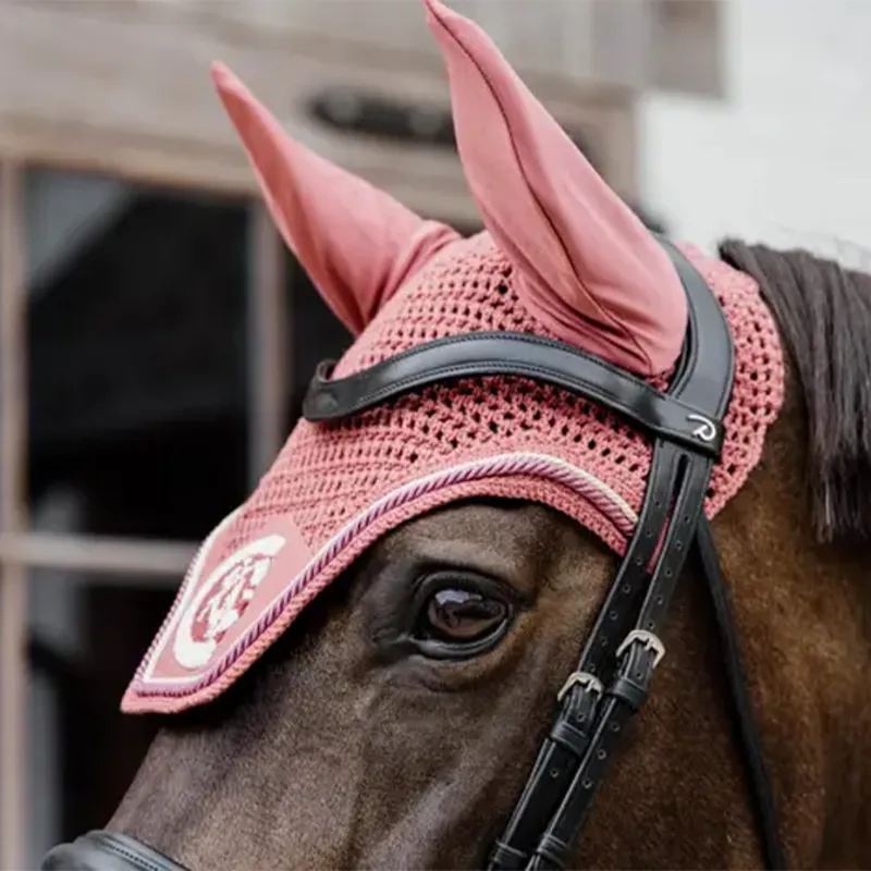 Kentucky Wellington 3D Logo Rope Fly Veil - Fuchsia-2