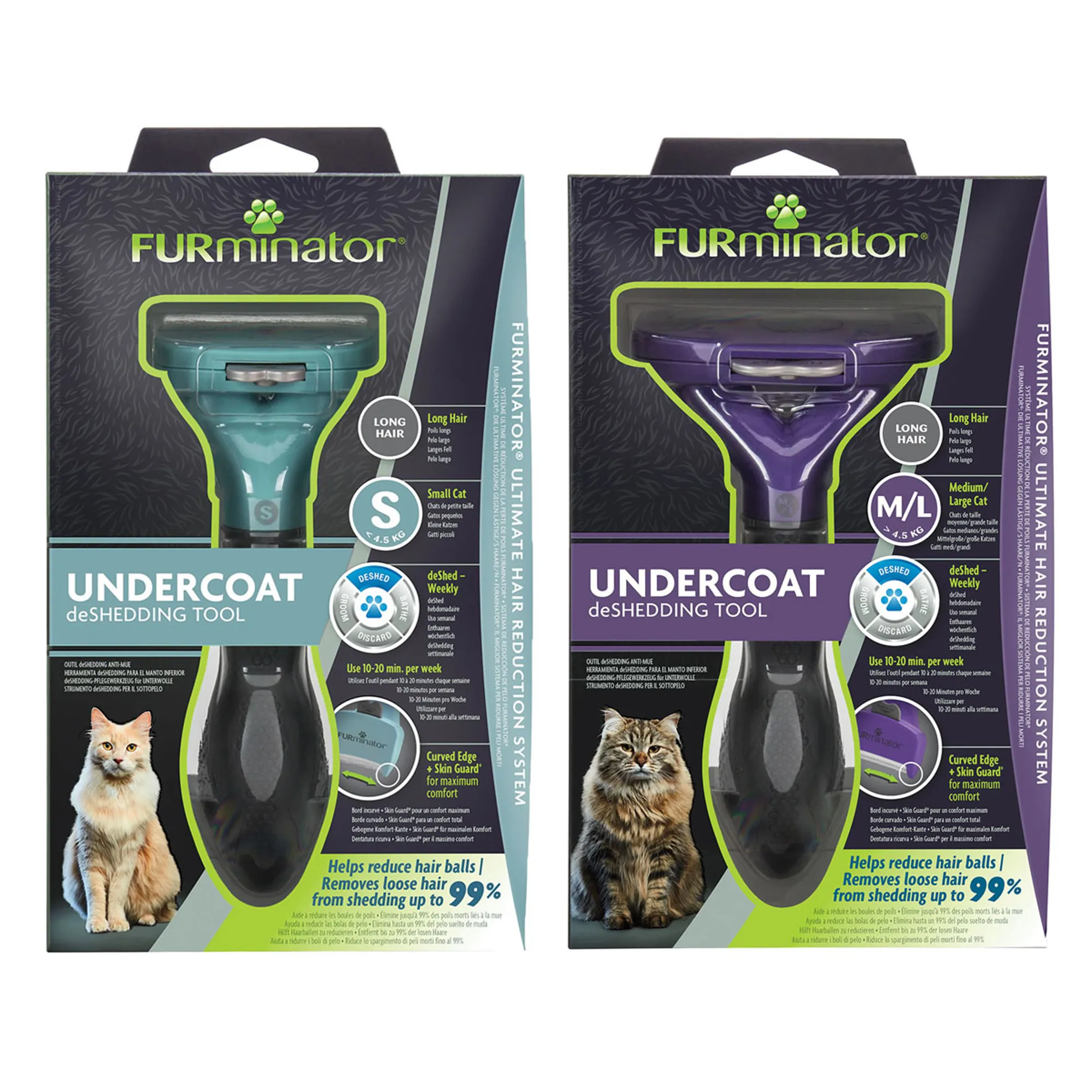 FURminator Deshedding Tool for Long-Haired Cats