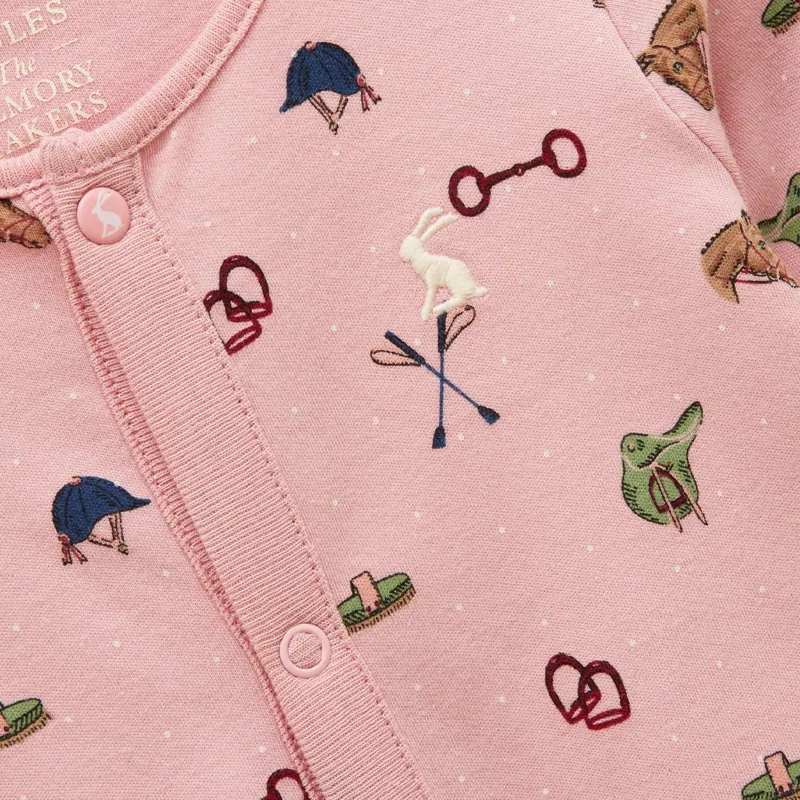 Joules Razamataz Sleepsuit - Cream/Horse Print-2