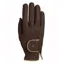 Roeckl Lona Adults Riding Gloves - Mocha/Gold
