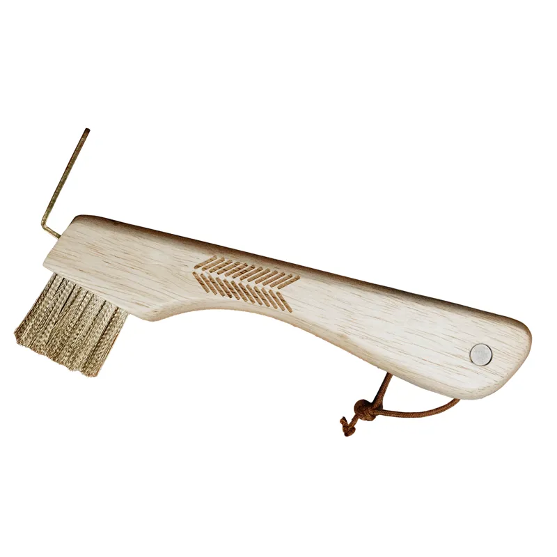Grooming Deluxe Hoof Pick with Metal Bristles and Magnet