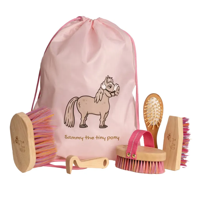 Grooming Deluxe Sammy Junior Brush Bag Set - Old Rose