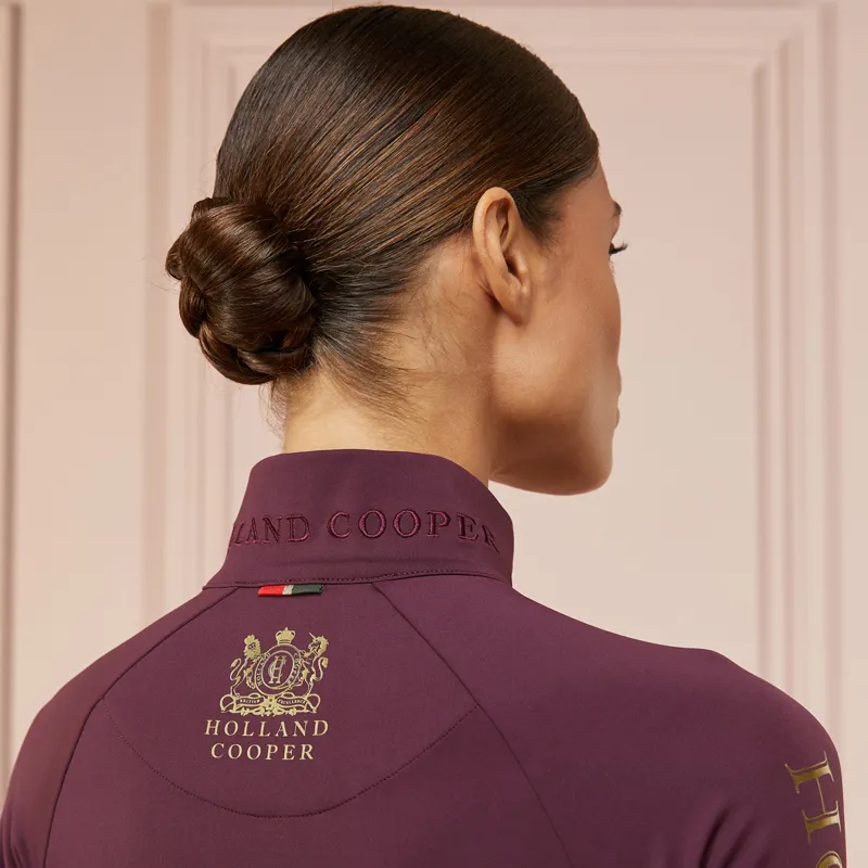 Holland Cooper Long Sleeve Ladies Base Layer - Mulberry-8