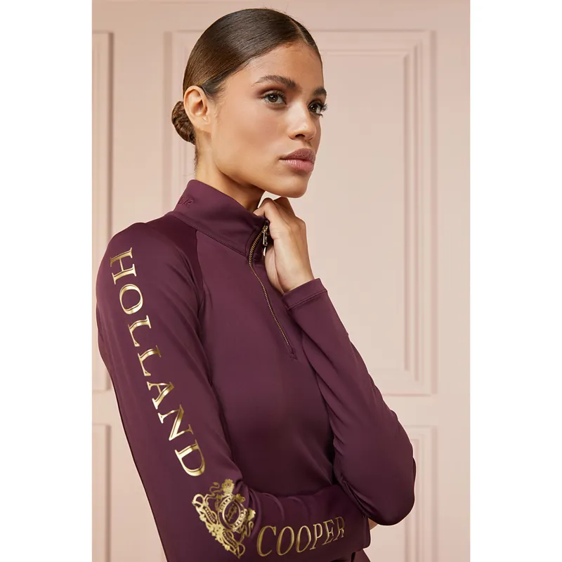 Holland Cooper Long Sleeve Ladies Base Layer - Mulberry-7