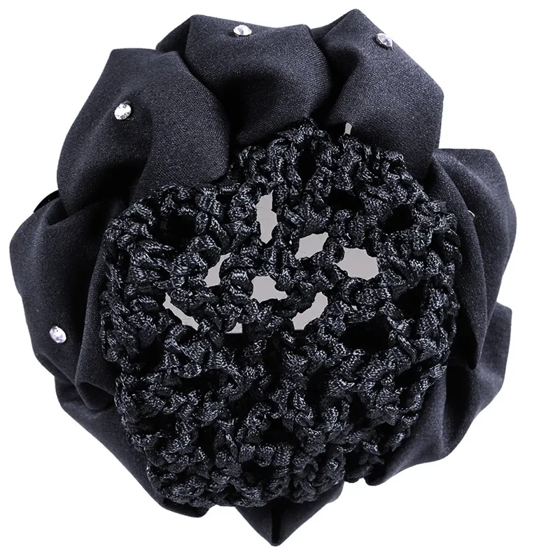 QHP Flower Hair Bow - Black-1