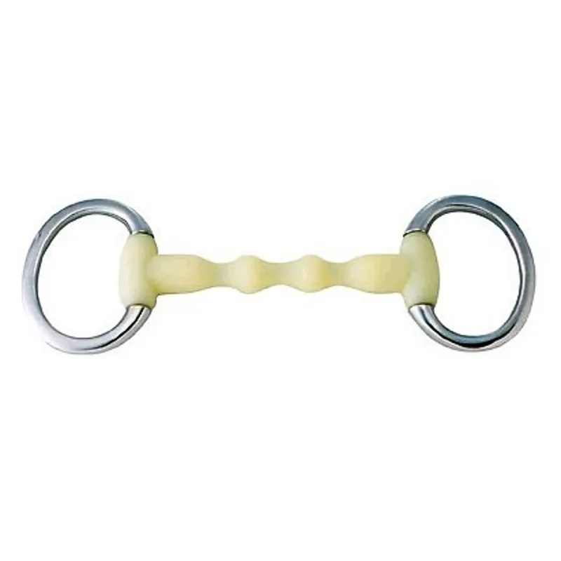 Happy Mouth HB2235 Flat Ring Eggbutt Snaffle Bit