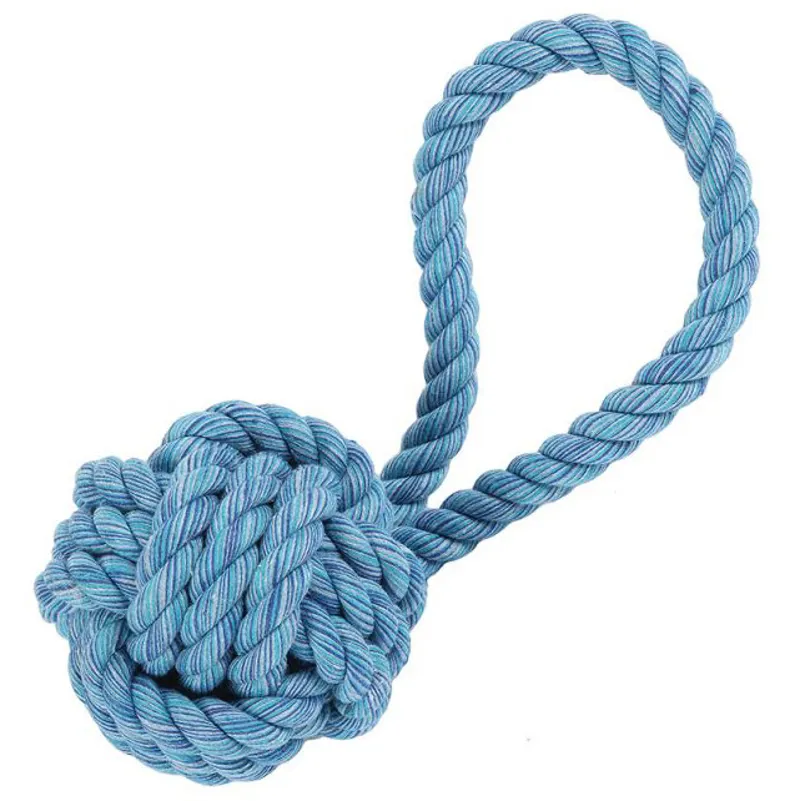 Happy Pet Nuts For Knots Ball Tugger Dog Toy - Blue