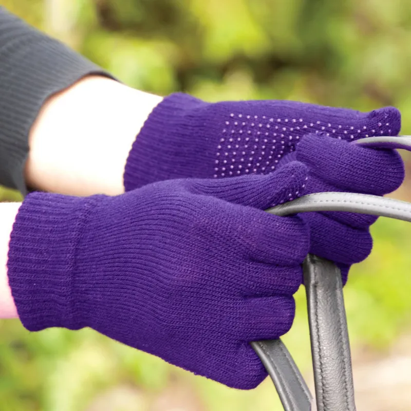 Harlequin Magic Junior Riding Gloves - Purple