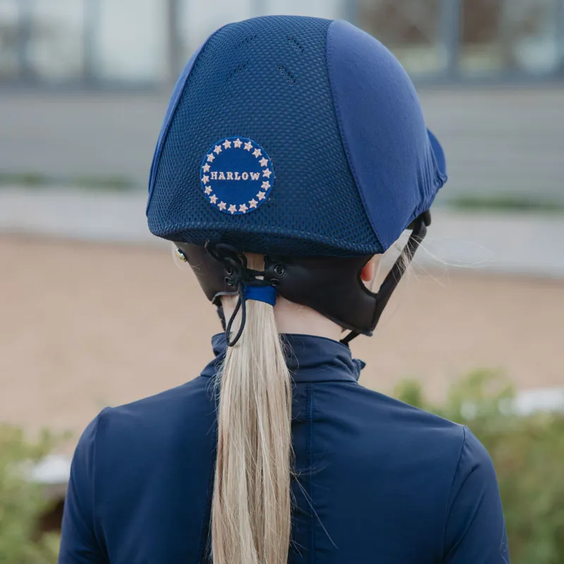 Charles Owen Harlow MS1 Pro Riding Skull Hat - Navy/Rose Gold-4