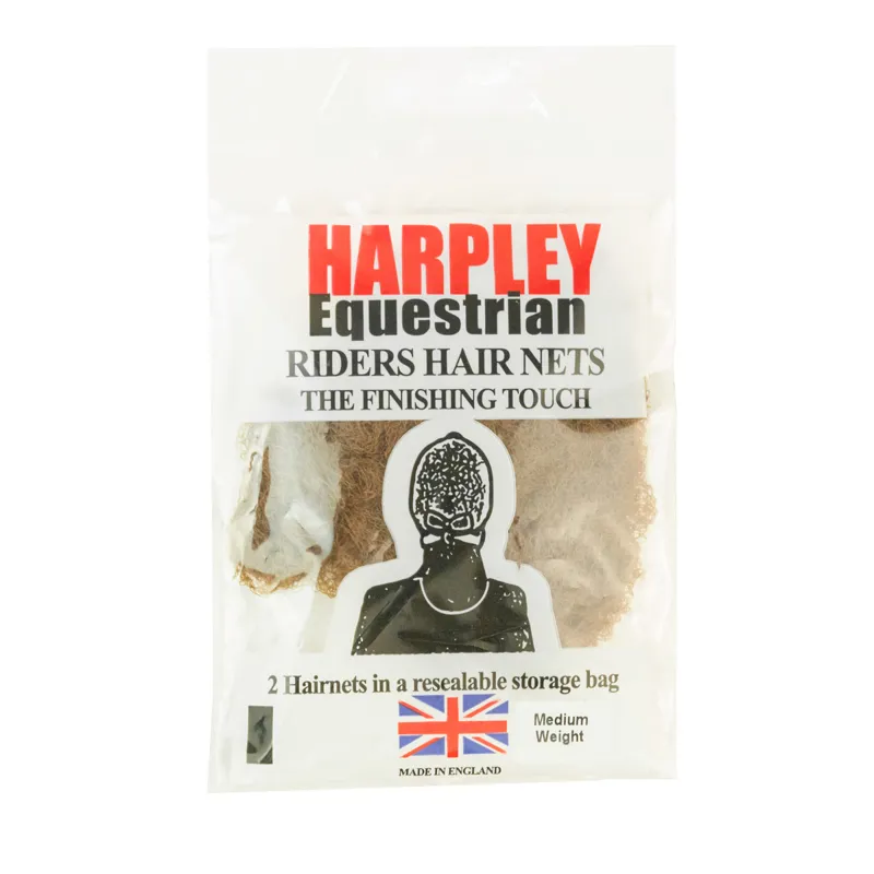Harpley Equestrian Hairnet 2 Pack - Medium Brown-1