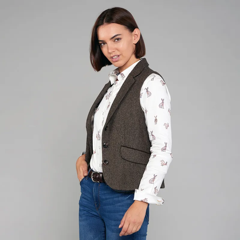 Toggi Harrow Ladies Waistcoat - Russet Tweed-2