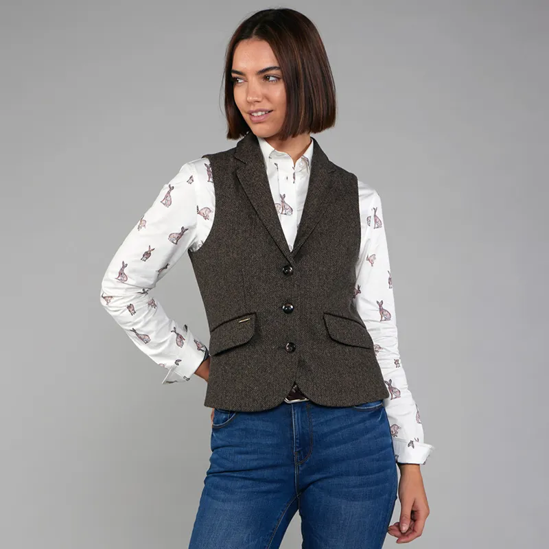 Toggi Harrow Ladies Waistcoat - Russet Tweed-1