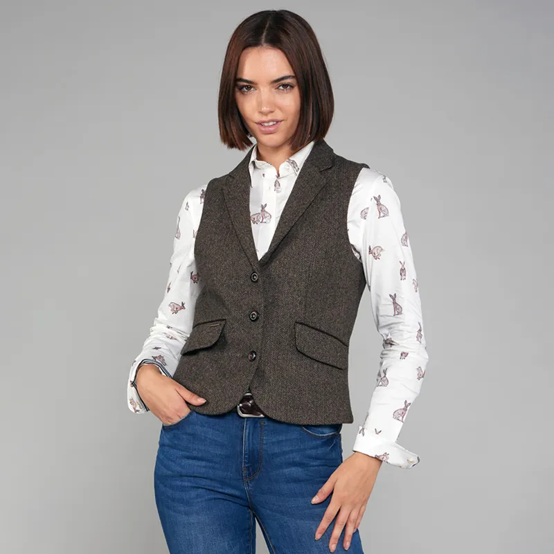 Toggi Harrow Ladies Waistcoat - Russet Tweed