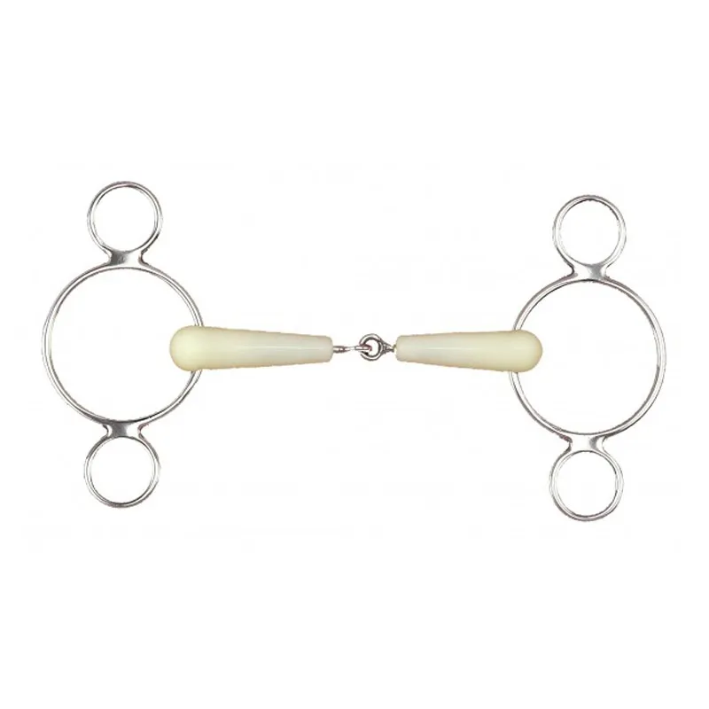 Happy Mouth HB2955 Jointed Continental 2 Ring Dutch Gag Bit
