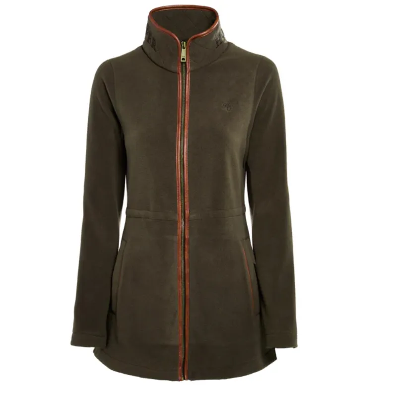 Holland Cooper Longline Country Fleece Womens Jacket - Khaki-1