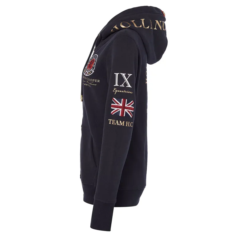 Holland Cooper Team Womens Zip Hoodie - Ink Navy-4