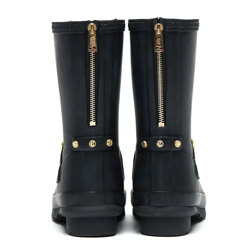 Short wellington boots with zips cheap