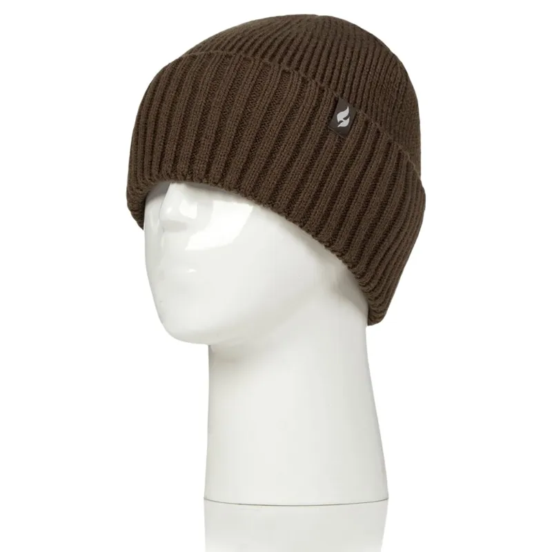 Heat Holders Ashwood Mens Lite Ribbed Beanie - Khaki