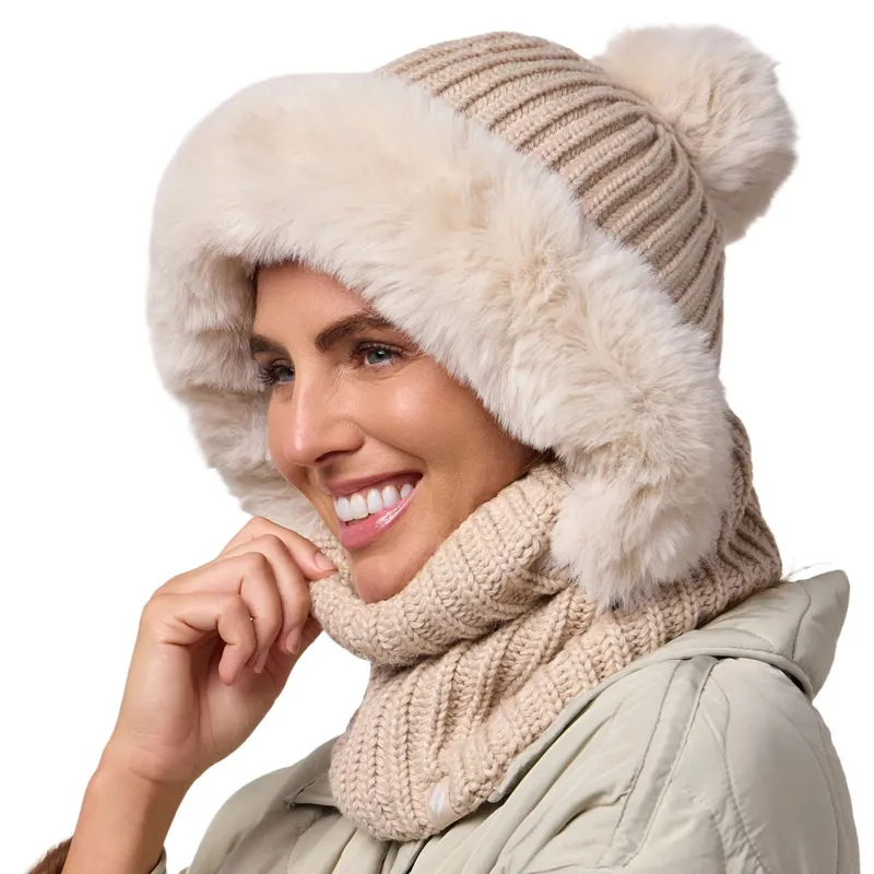 Heat Holders Nikita Womens Faux Fur Snood - Oat