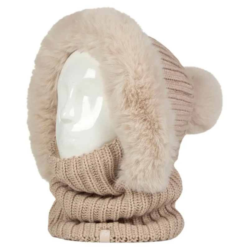 Heat Holders Nikita Womens Faux Fur Snood - Oat-2
