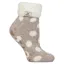 Heat Holders Original Womens Feather Top Lounge Socks - Dusky Brown Twist
