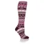 Heat Holders Oaken Womens Jacquard Lite Long Socks - Fairisle Pink