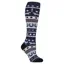 Heat Holders Portree Womens Jacquard Lite Long Socks - Fairisle Blue