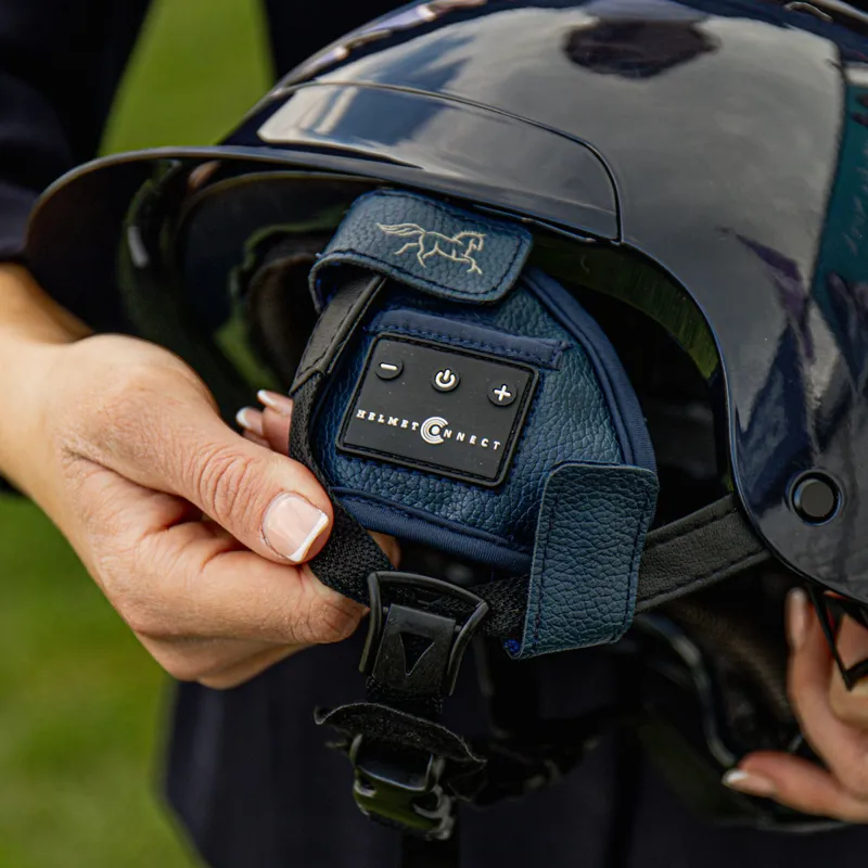 HelmetConnect Bluetooth Riding Hat Attachment - Navy/Elasticated-1