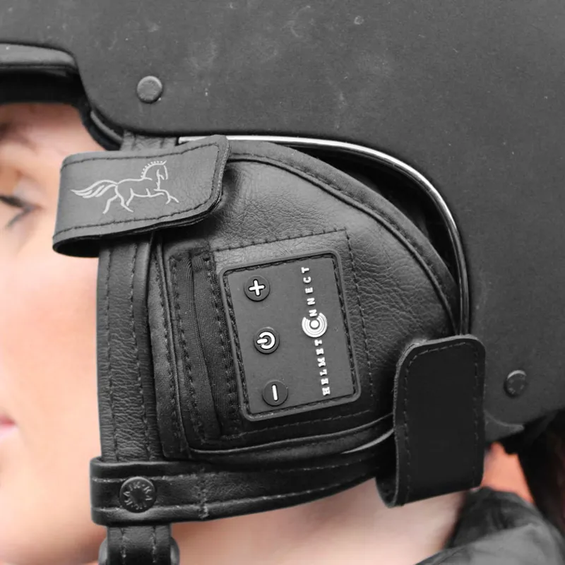 HelmetConnect Bluetooth Riding Hat Attachment - Black/Non-Elasticated