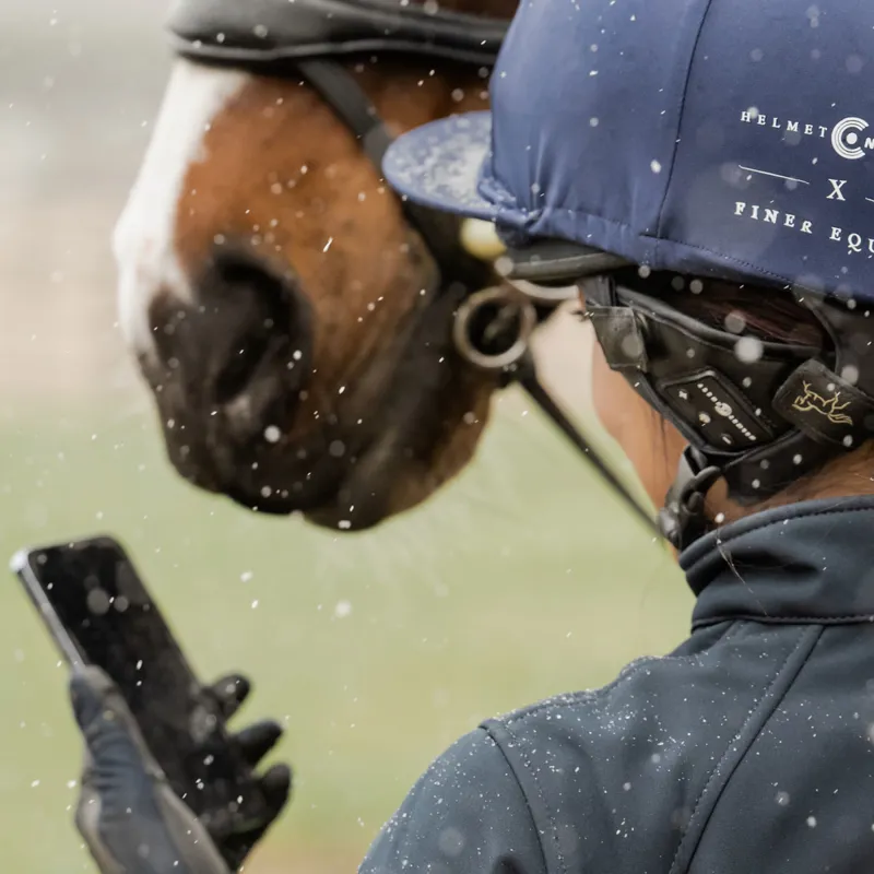 HelmetConnect Bluetooth Riding Hat Attachment - Black/Non-Elasticated-3