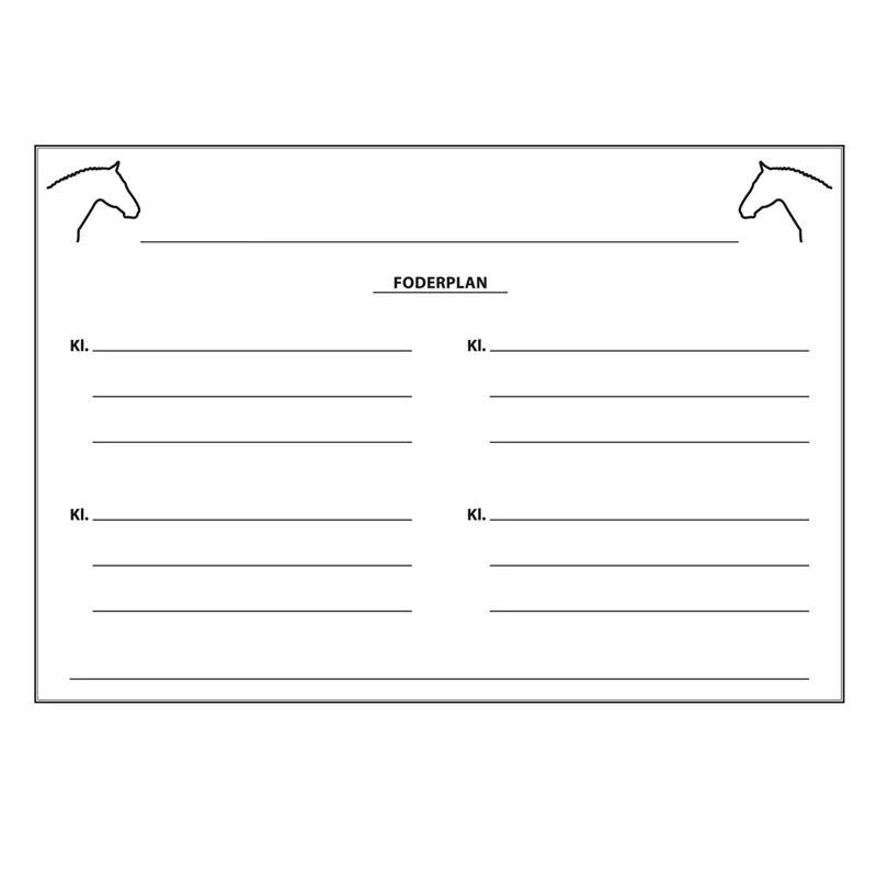 Horse Guard Feed Plan Board