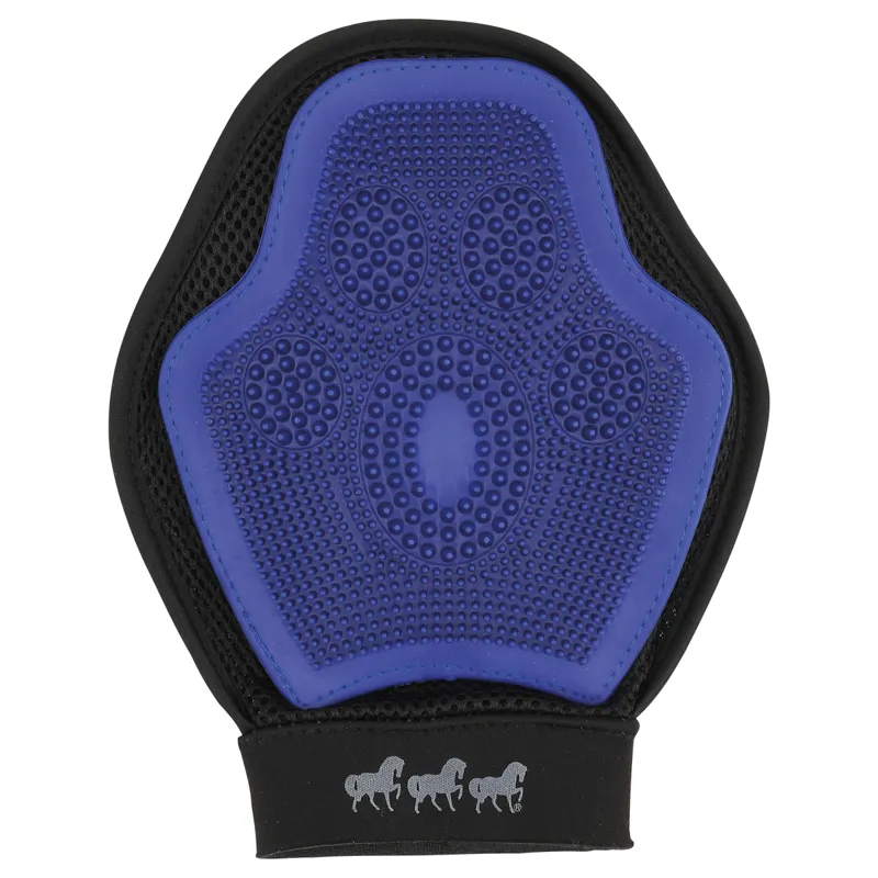 Horse Guard Grooming Mitt - Black/Blue
