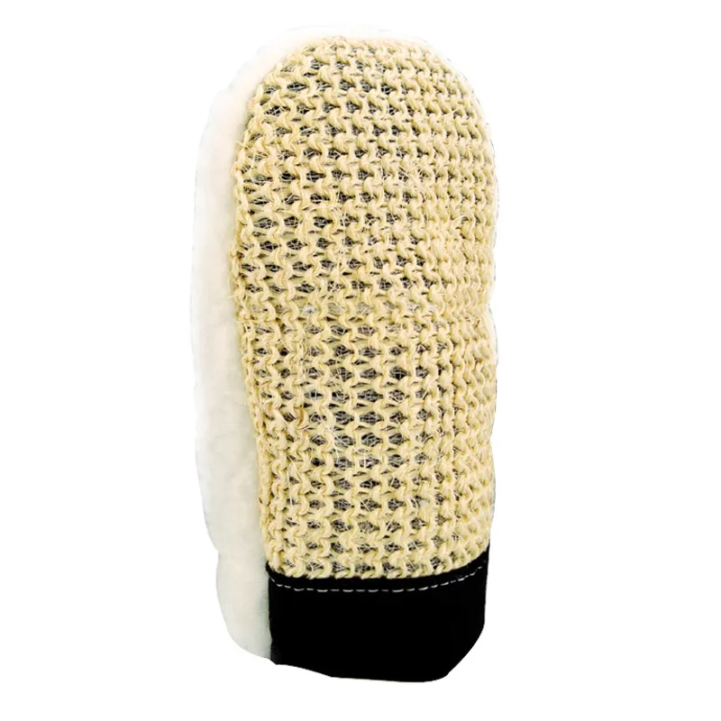 Hippo-Tonic Cactus Sisal Faux Fur Grooming Mitt