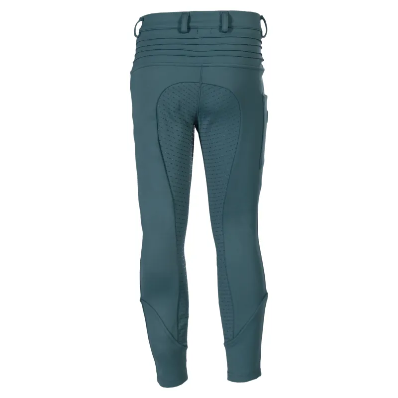 HKM Amina Full Grip Junior Girls Breeches - Petrol-1