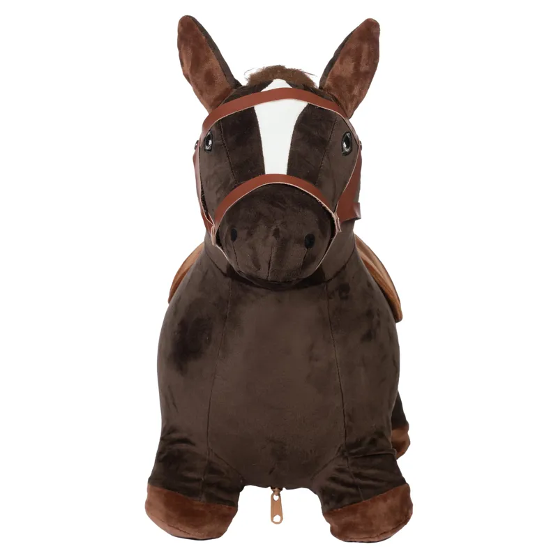 HKM Sit On Jumping Horse Space Hopper - Dark Brown-2