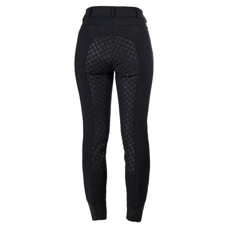 HKM Chrysti Womens Softshell Full Grip Breeches - Black-3