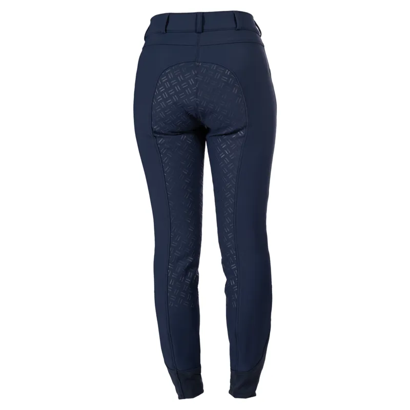 HKM Chrysti Womens Softshell Full Grip Breeches - Deep Blue-3