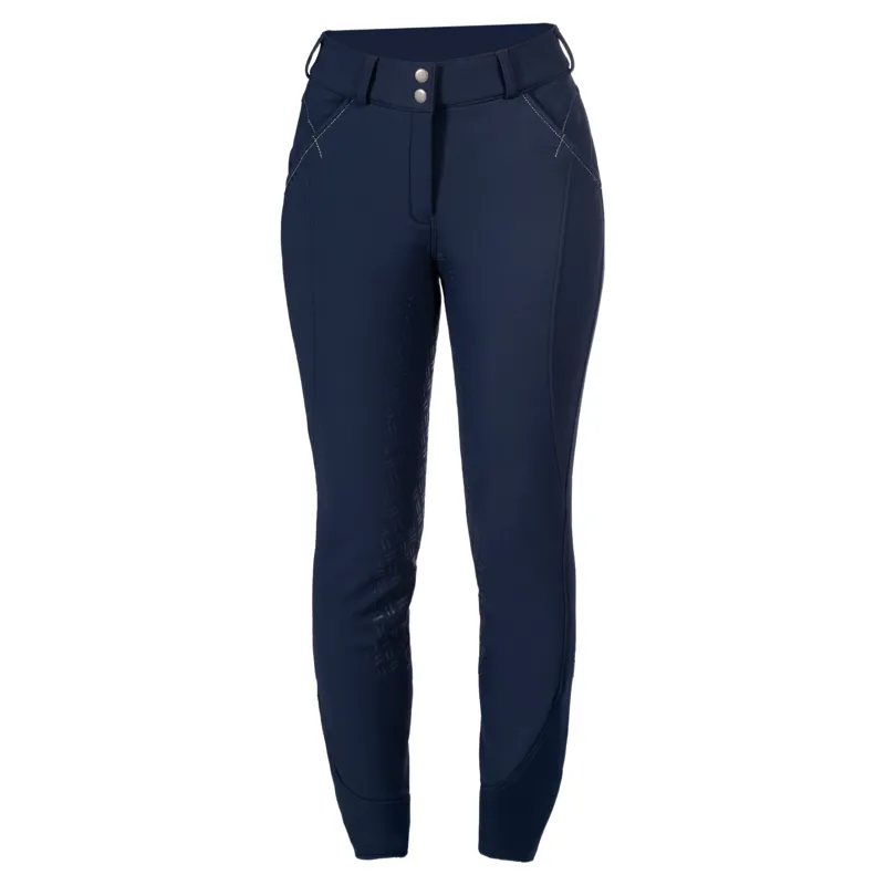 HKM Chrysti Womens Softshell Full Grip Breeches - Deep Blue