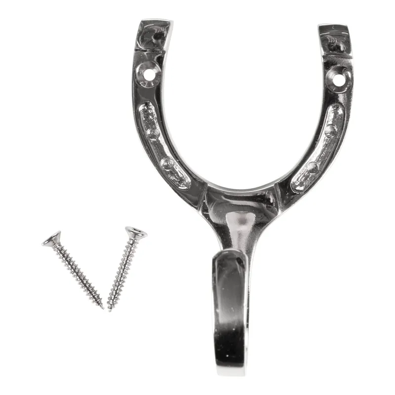 HKM Horseshoe Coat Hook - Silver Chrome