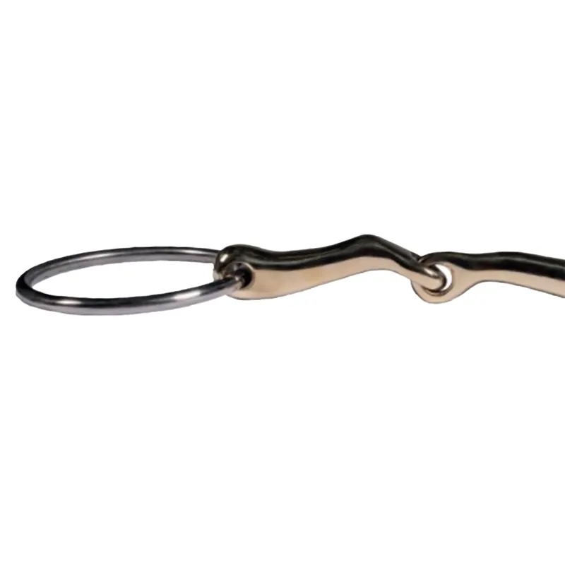 HKM High Curve Loose Ring Jointed Snaffle Bit-1