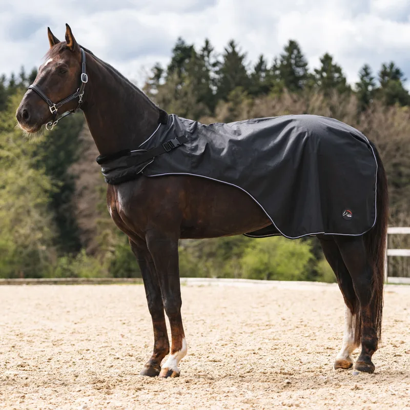 HKM Carvis Horse Walker Rug - Black